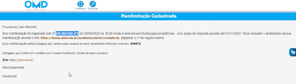 Sistema OMD garante proteção às manifestações da Ouvidoria