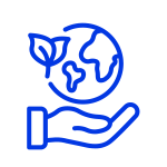 ícone mão e planeta terra
