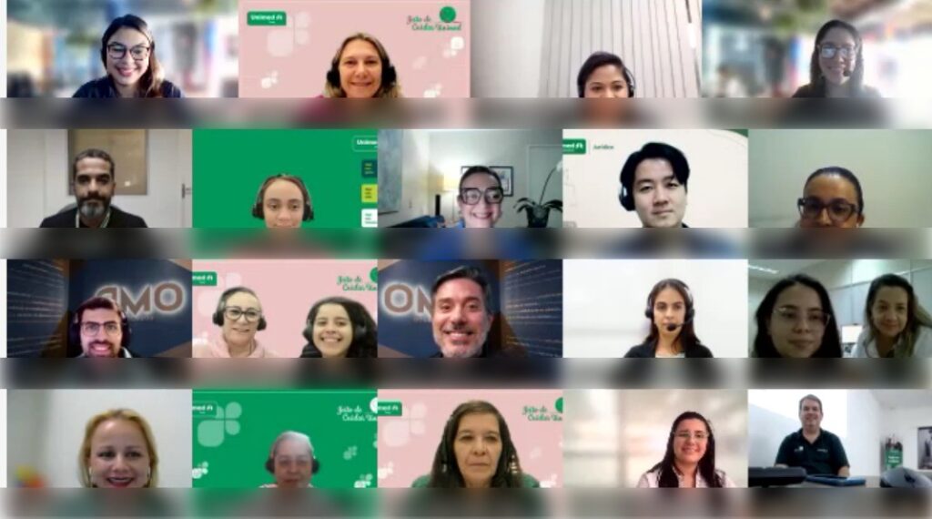 Turma em treinamento online da OMD